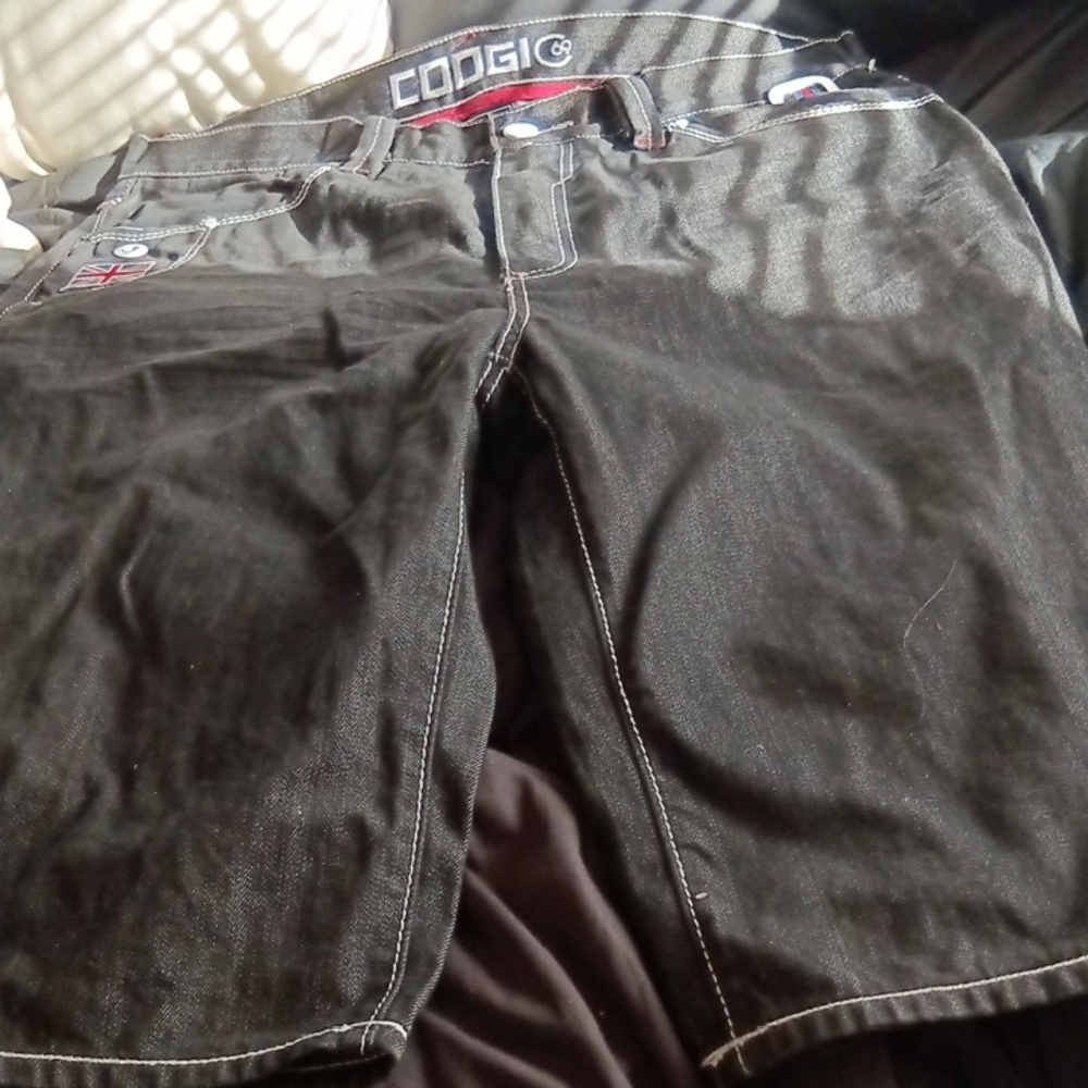 NEWCOOGI Dark Denim Men's Jean Shorts